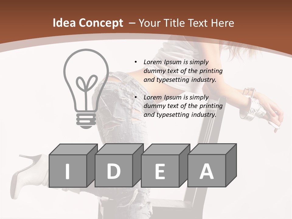 People Modern Pose PowerPoint Template