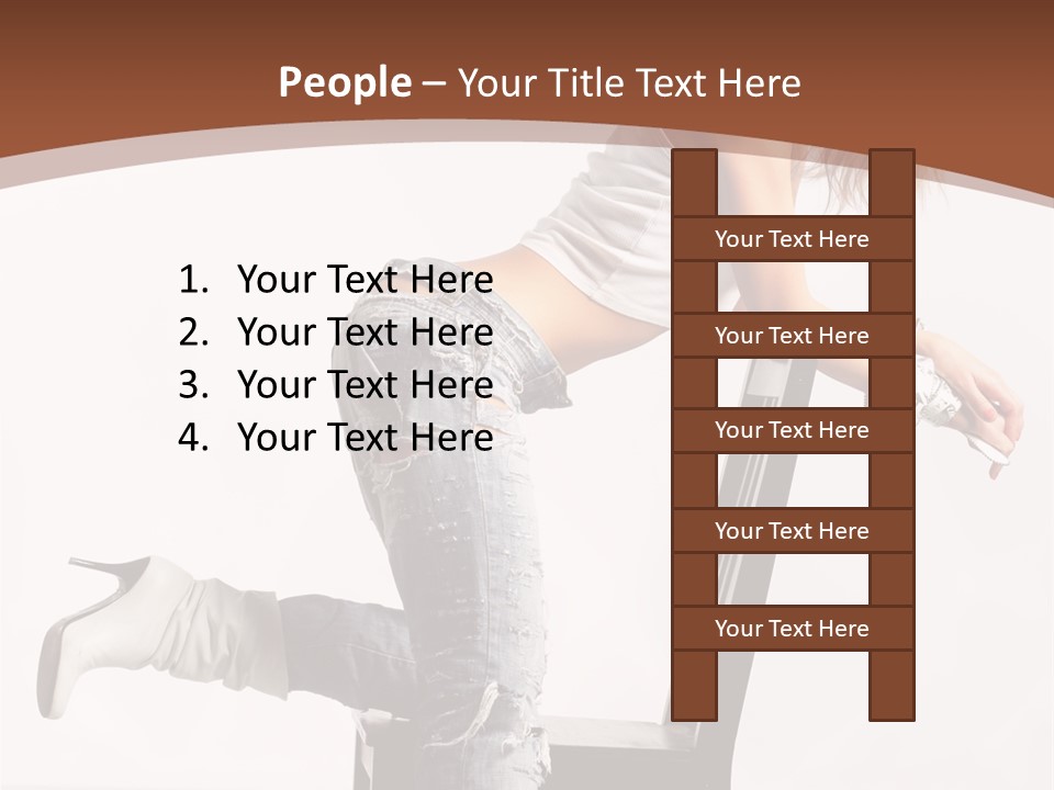 People Modern Pose PowerPoint Template