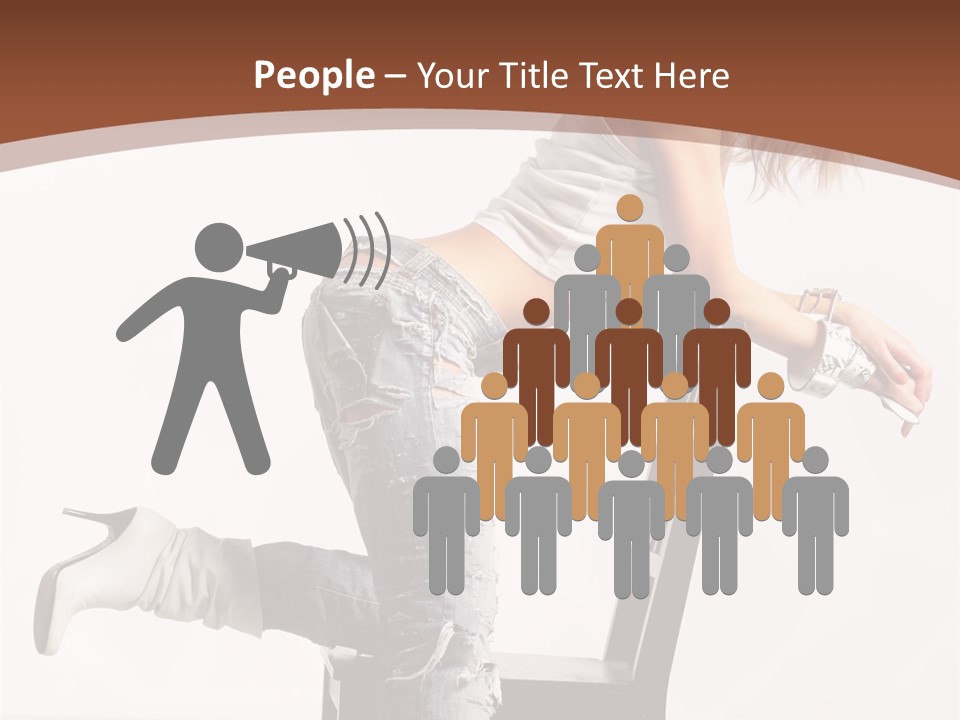 People Modern Pose PowerPoint Template