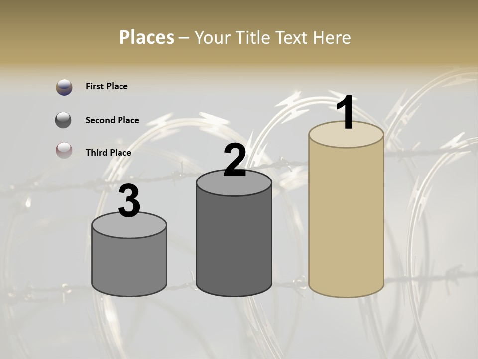 Protection Torture Barbed PowerPoint Template