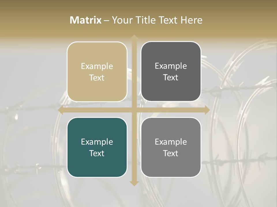 Protection Torture Barbed PowerPoint Template