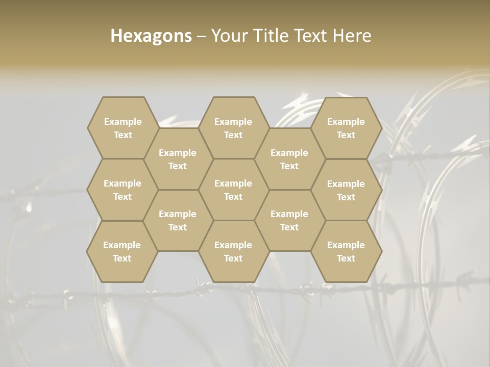 Protection Torture Barbed PowerPoint Template