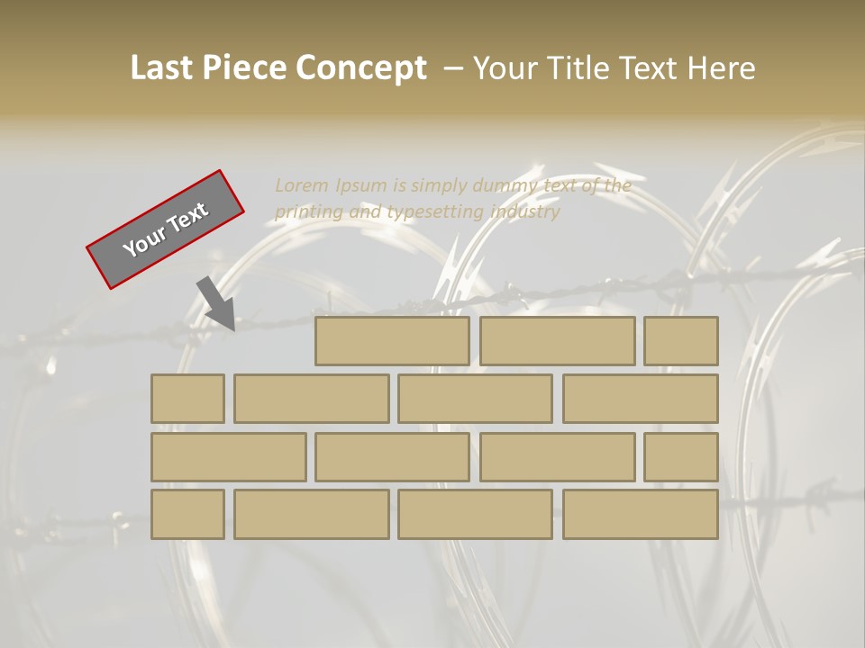 Protection Torture Barbed PowerPoint Template