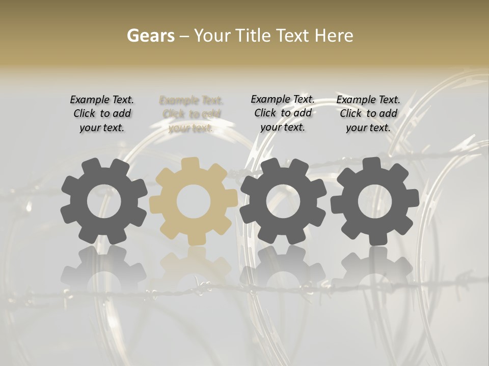 Protection Torture Barbed PowerPoint Template