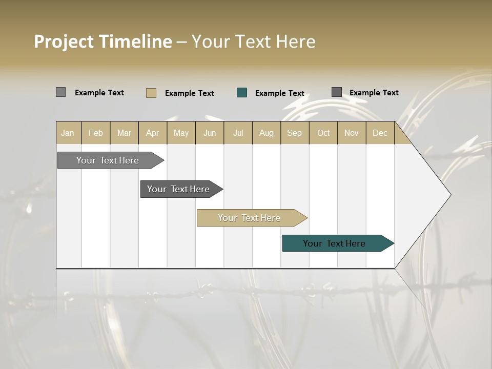 Protection Torture Barbed PowerPoint Template