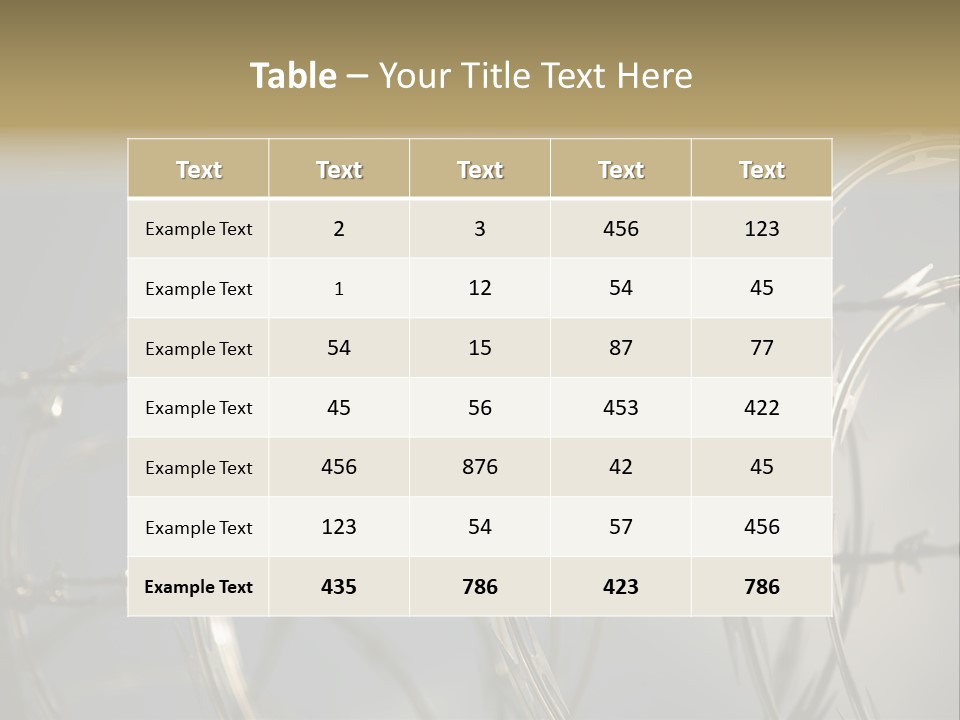 Protection Torture Barbed PowerPoint Template
