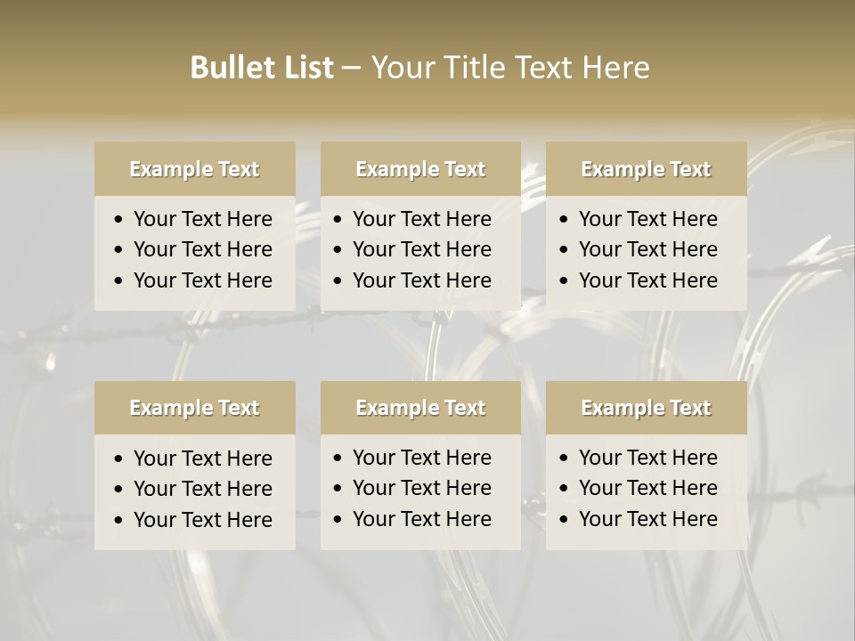 Protection Torture Barbed PowerPoint Template