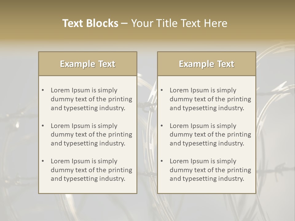 Protection Torture Barbed PowerPoint Template