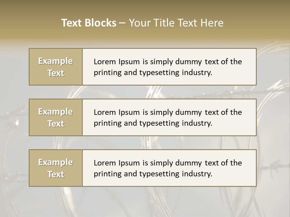 Protection Torture Barbed PowerPoint Template