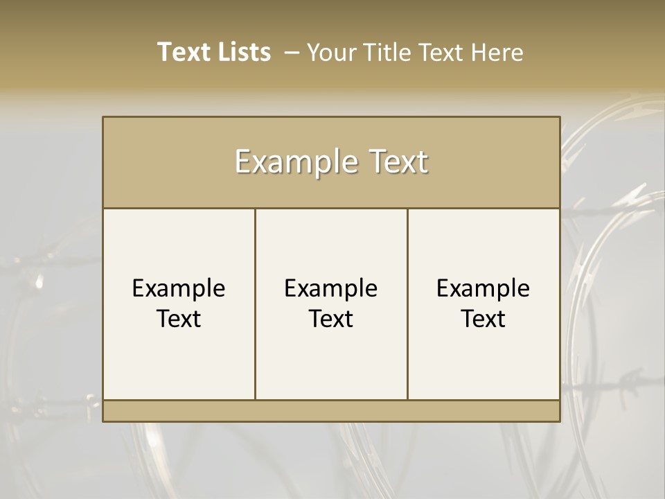 Protection Torture Barbed PowerPoint Template