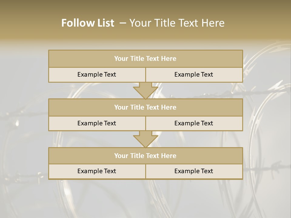 Protection Torture Barbed PowerPoint Template