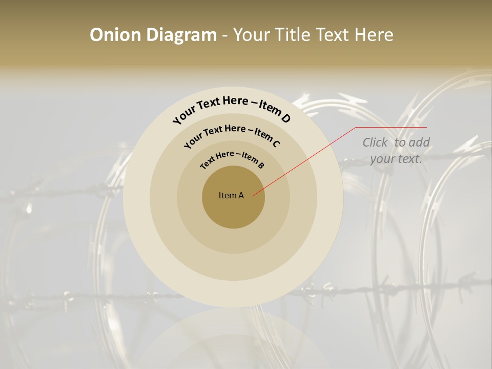 Protection Torture Barbed PowerPoint Template