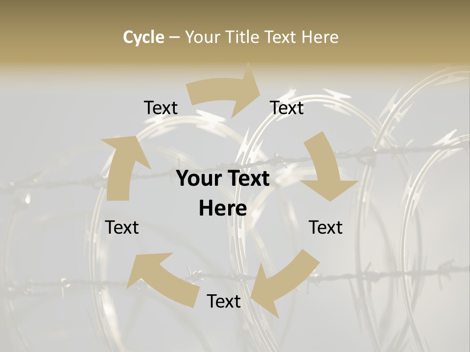 Protection Torture Barbed PowerPoint Template