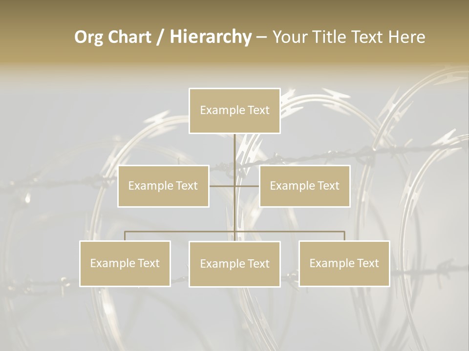 Protection Torture Barbed PowerPoint Template