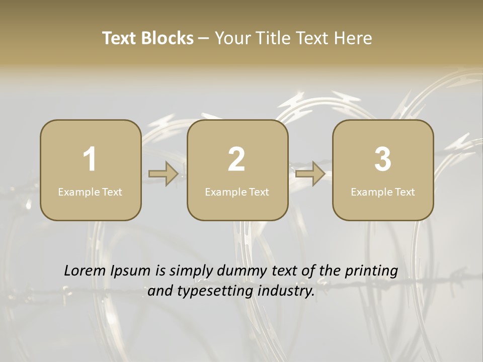 Protection Torture Barbed PowerPoint Template