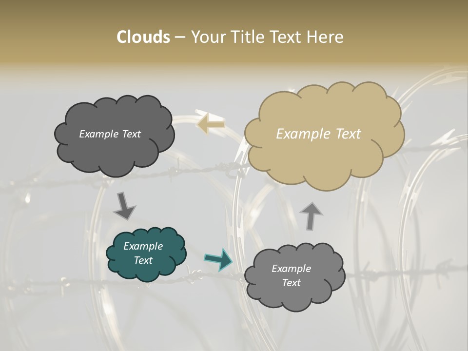 Protection Torture Barbed PowerPoint Template