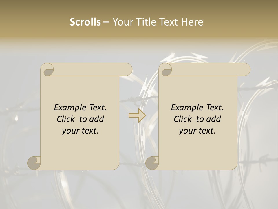 Protection Torture Barbed PowerPoint Template