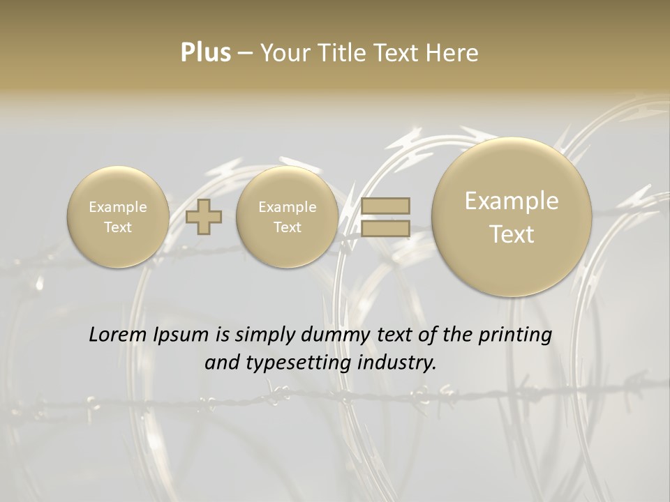 Protection Torture Barbed PowerPoint Template