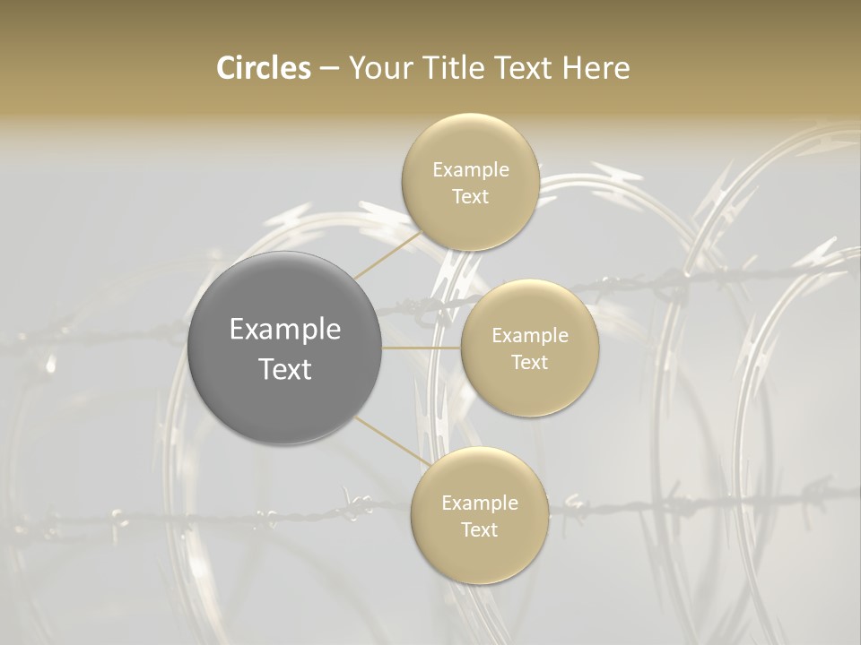 Protection Torture Barbed PowerPoint Template