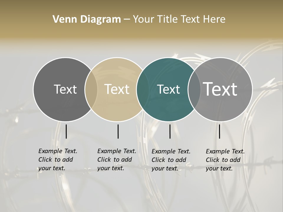 Protection Torture Barbed PowerPoint Template