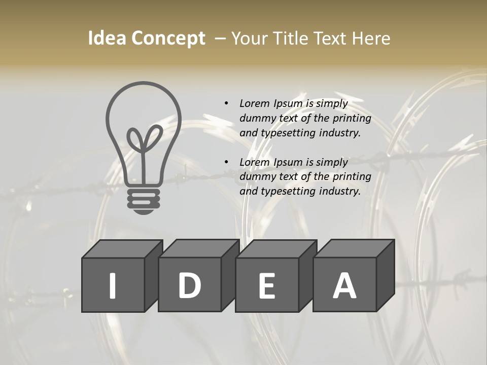 Protection Torture Barbed PowerPoint Template