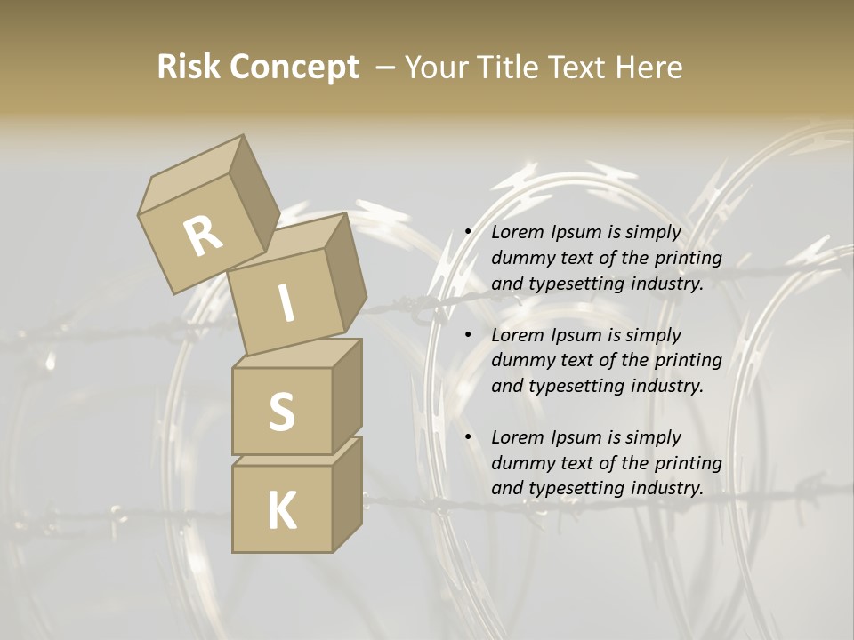 Protection Torture Barbed PowerPoint Template