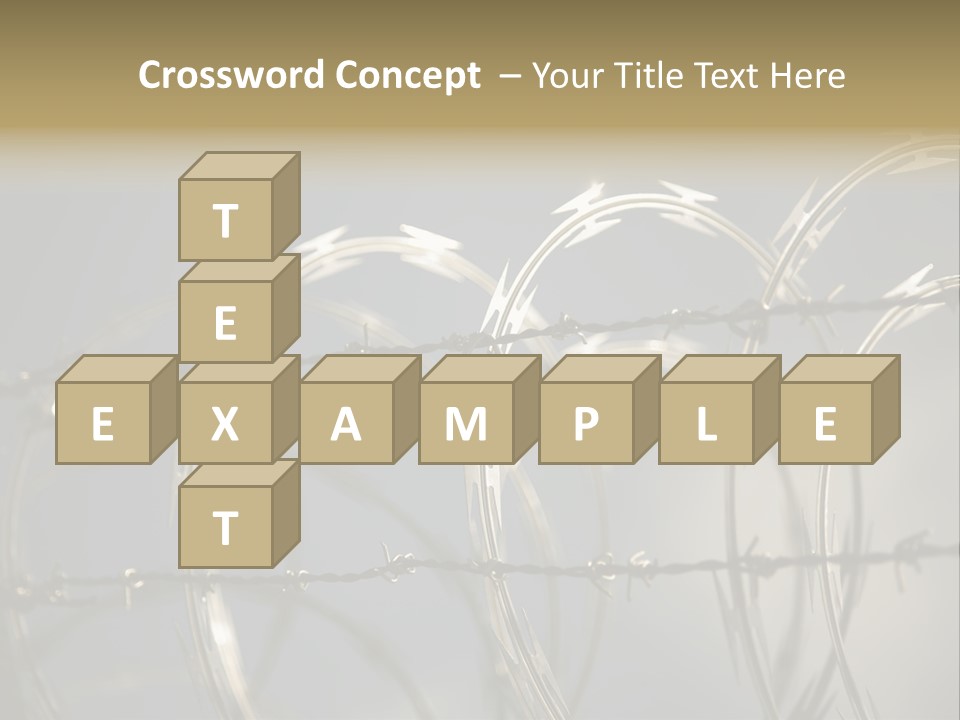 Protection Torture Barbed PowerPoint Template