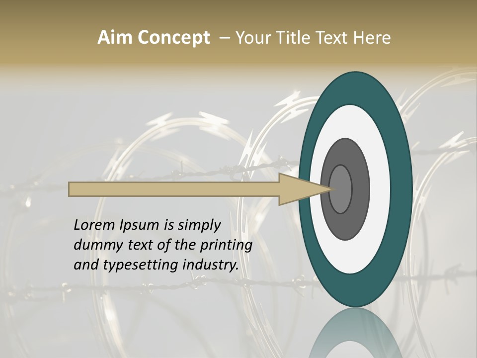 Protection Torture Barbed PowerPoint Template
