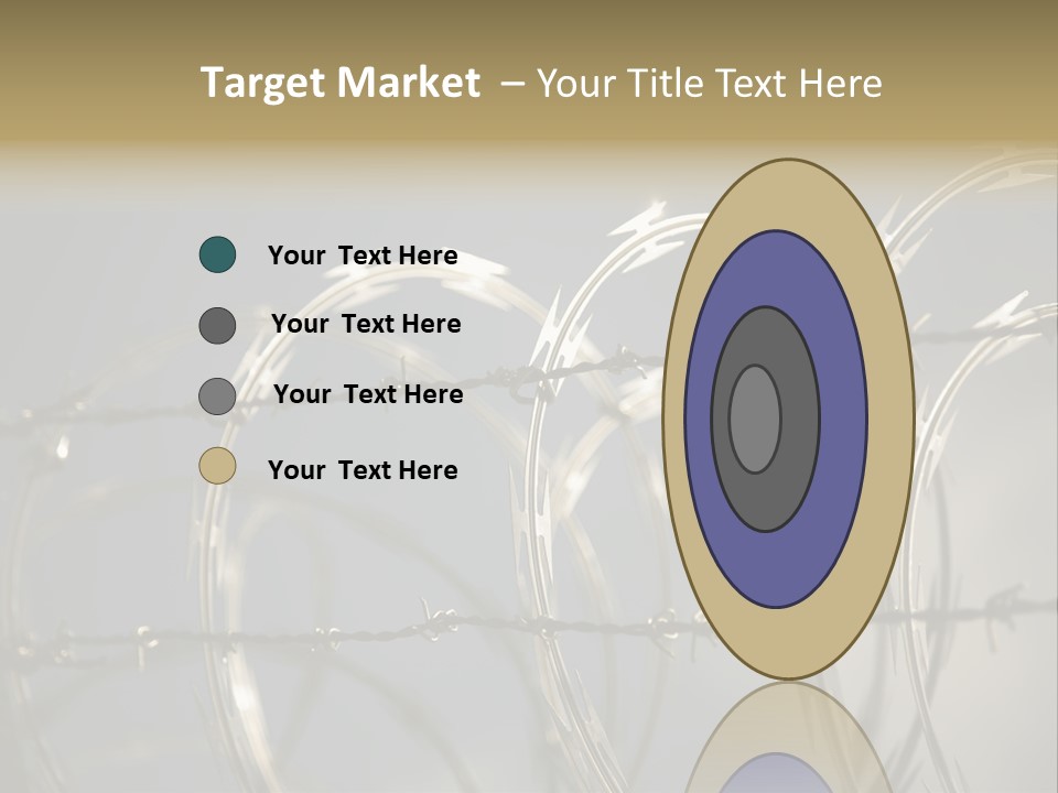 Protection Torture Barbed PowerPoint Template
