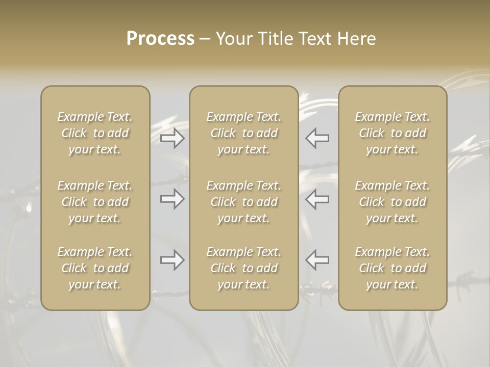 Protection Torture Barbed PowerPoint Template