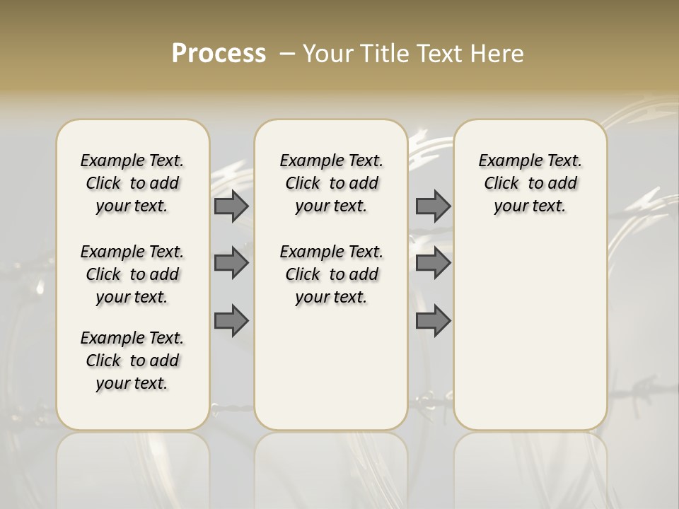 Protection Torture Barbed PowerPoint Template
