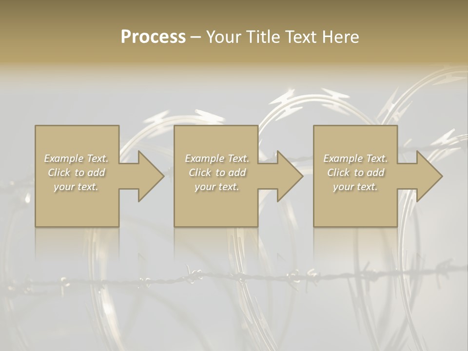 Protection Torture Barbed PowerPoint Template