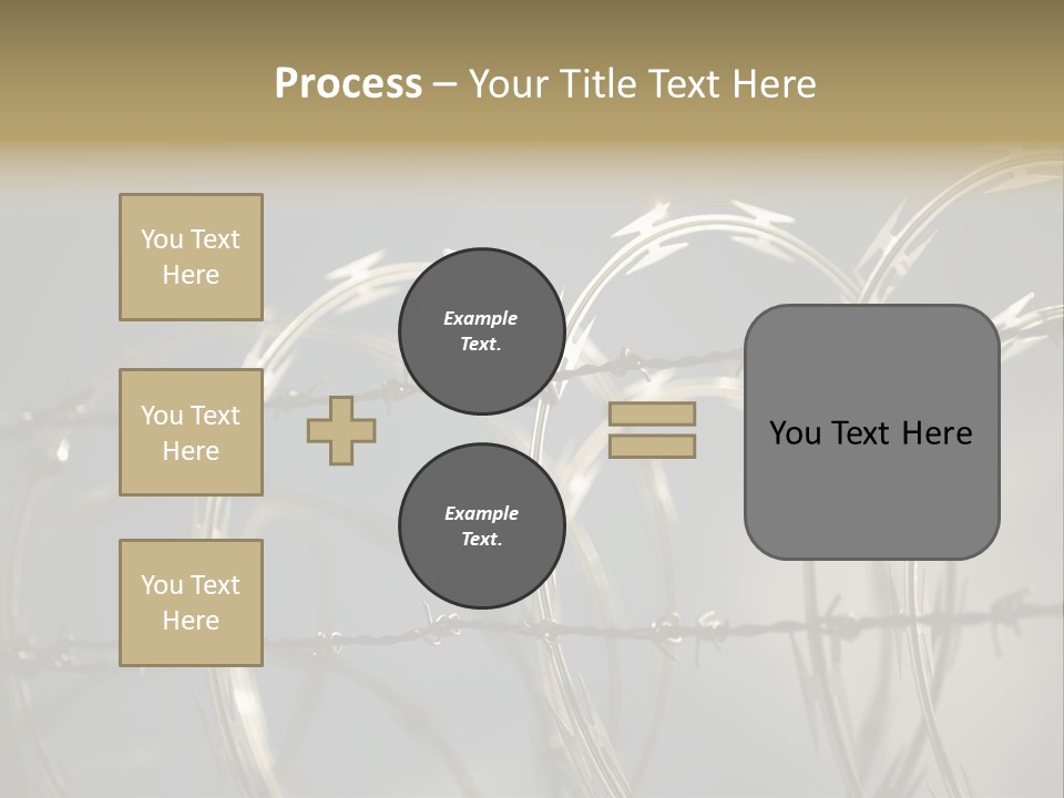 Protection Torture Barbed PowerPoint Template