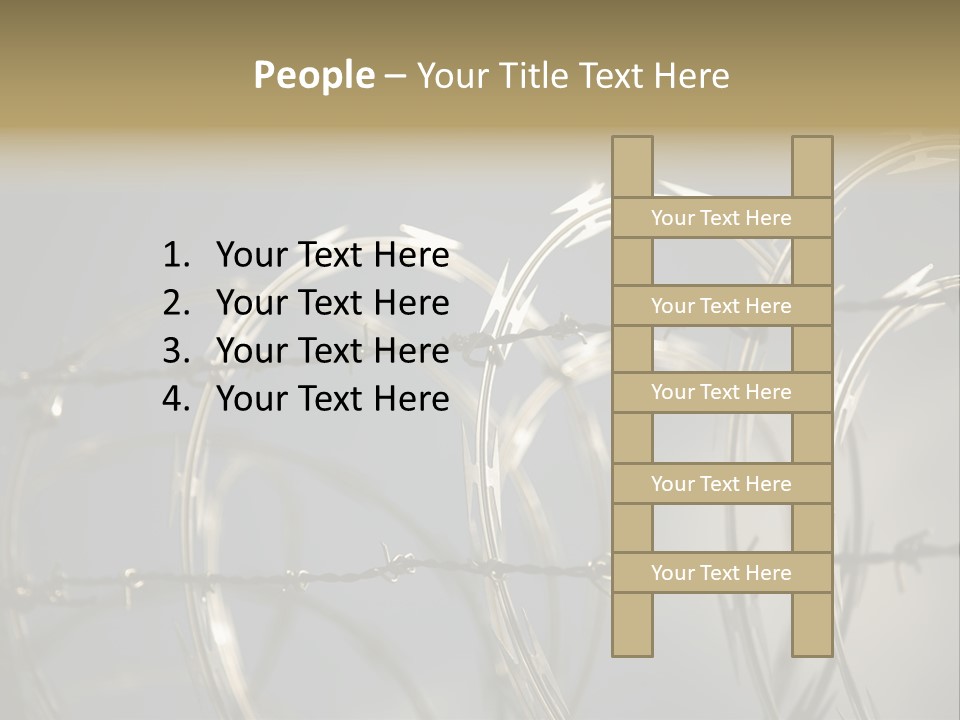 Protection Torture Barbed PowerPoint Template