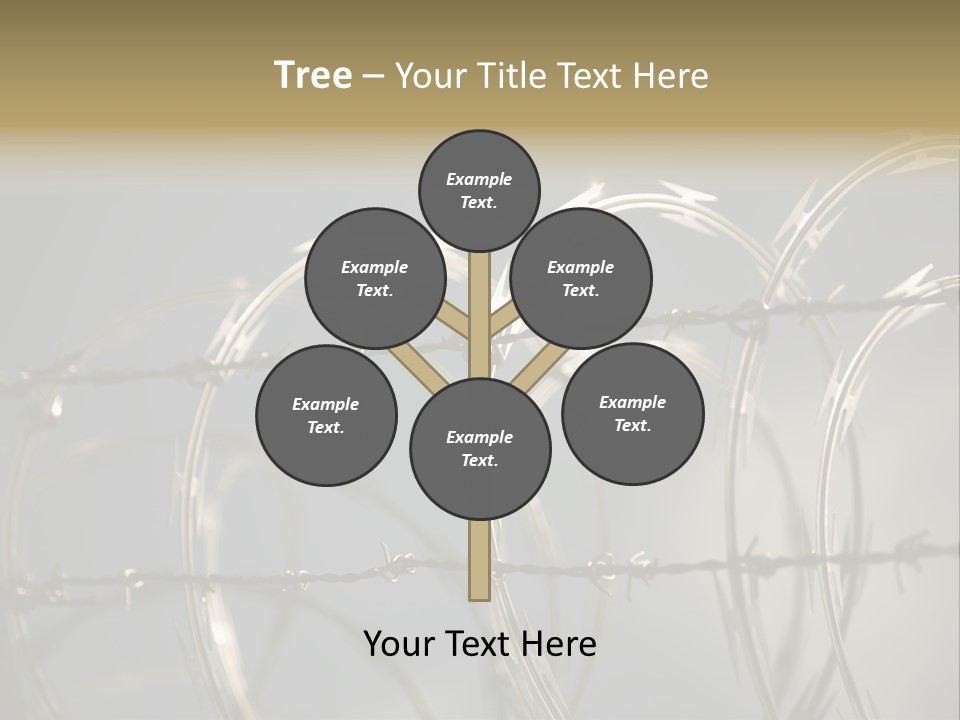 Protection Torture Barbed PowerPoint Template