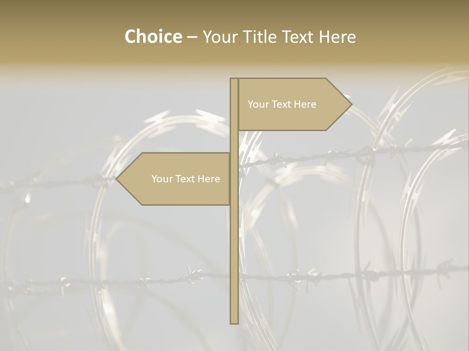 Protection Torture Barbed PowerPoint Template