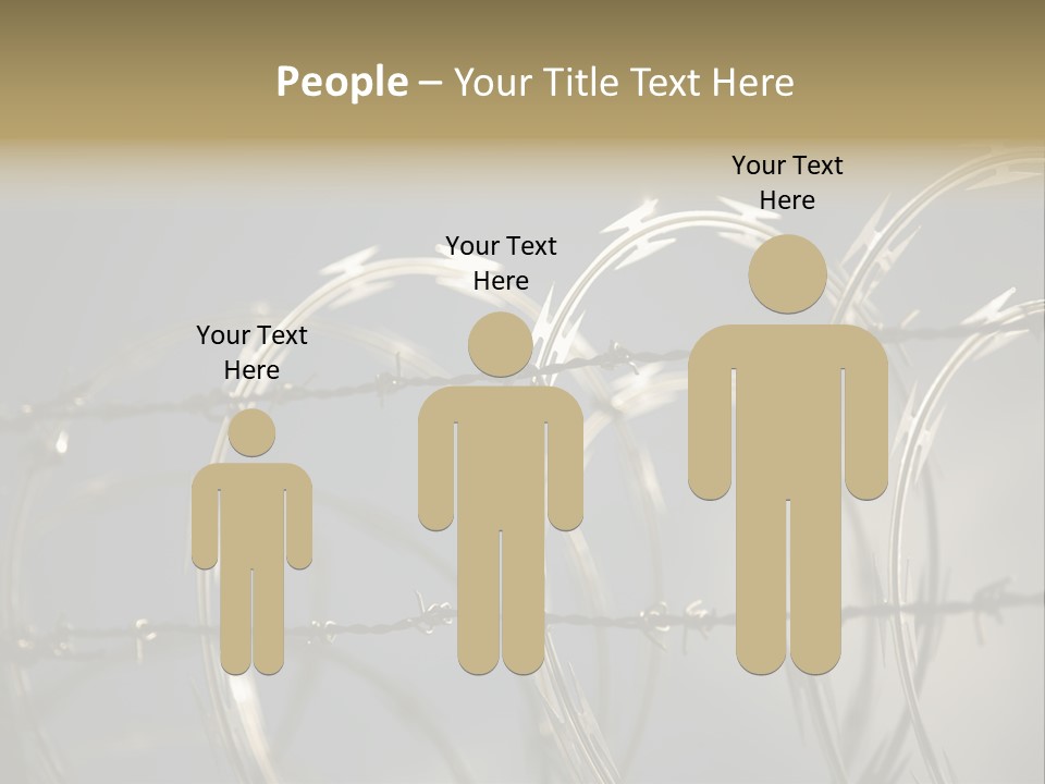 Protection Torture Barbed PowerPoint Template