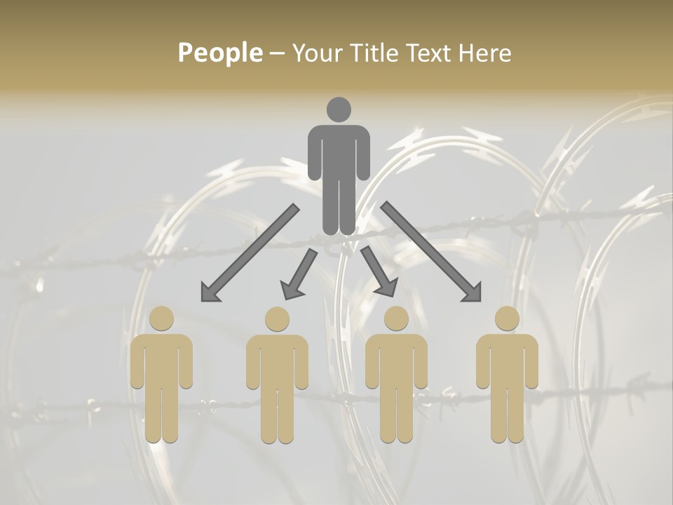Protection Torture Barbed PowerPoint Template