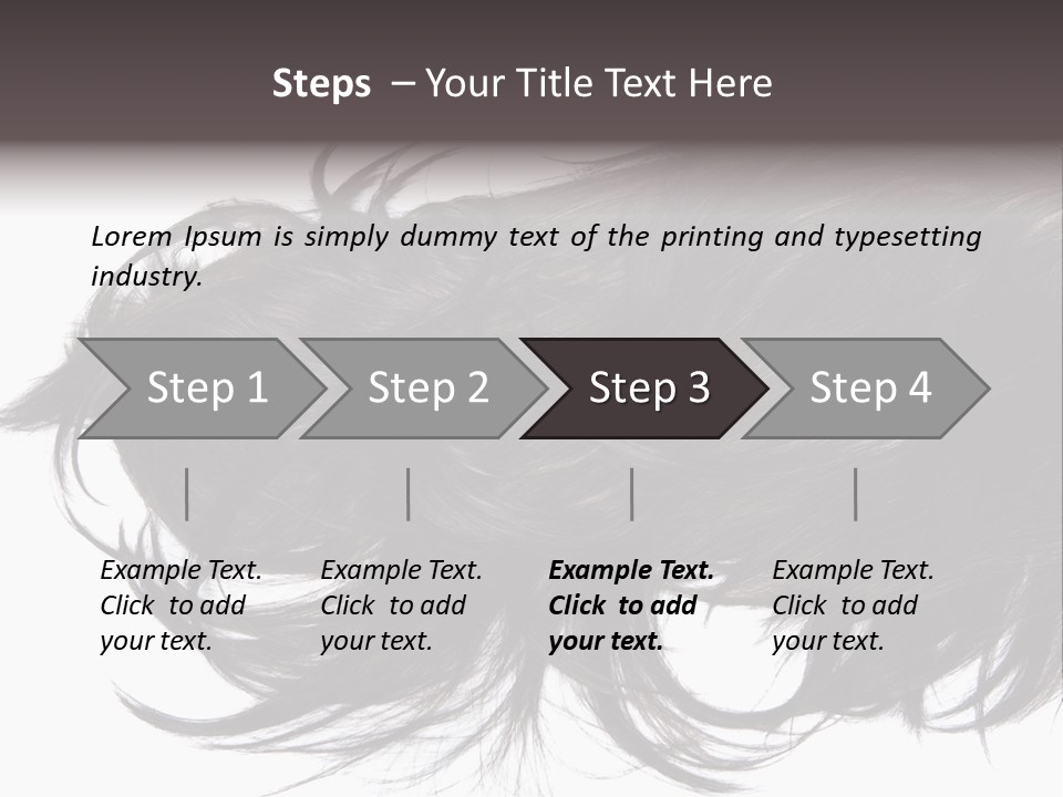 A Close Up Of A Black Hair On A White Background PowerPoint Template