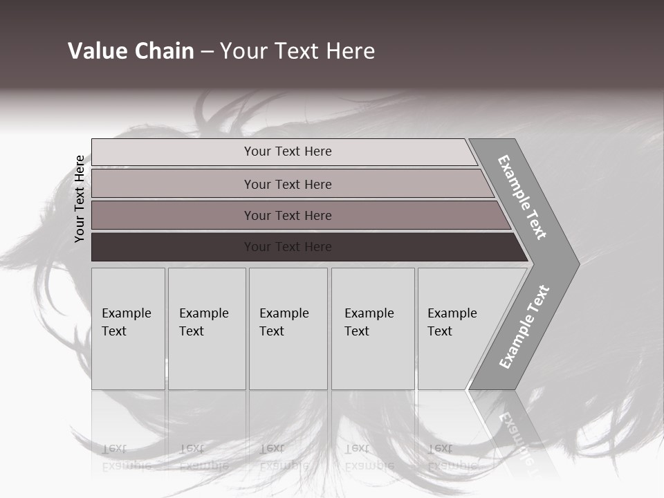 A Close Up Of A Black Hair On A White Background PowerPoint Template