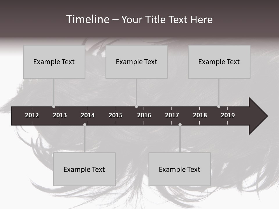 A Close Up Of A Black Hair On A White Background PowerPoint Template