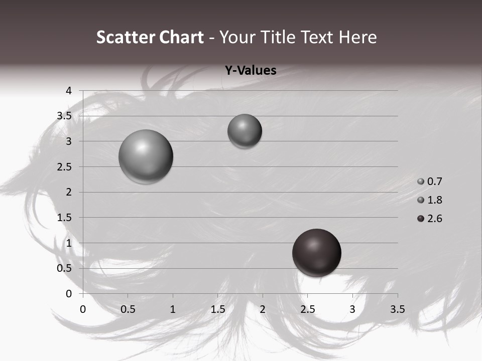 A Close Up Of A Black Hair On A White Background PowerPoint Template