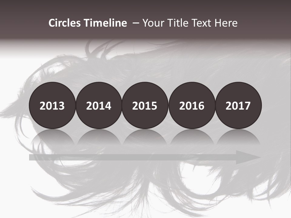 A Close Up Of A Black Hair On A White Background PowerPoint Template