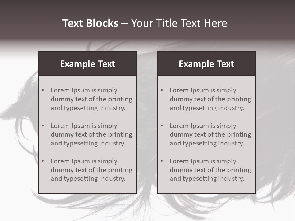 A Close Up Of A Black Hair On A White Background PowerPoint Template