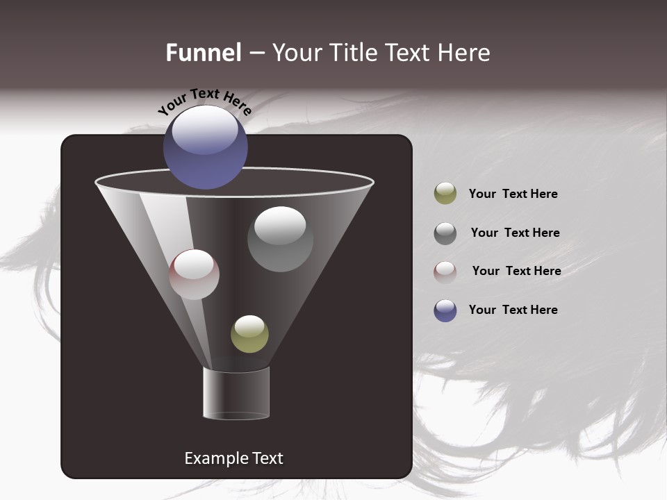 A Close Up Of A Black Hair On A White Background PowerPoint Template