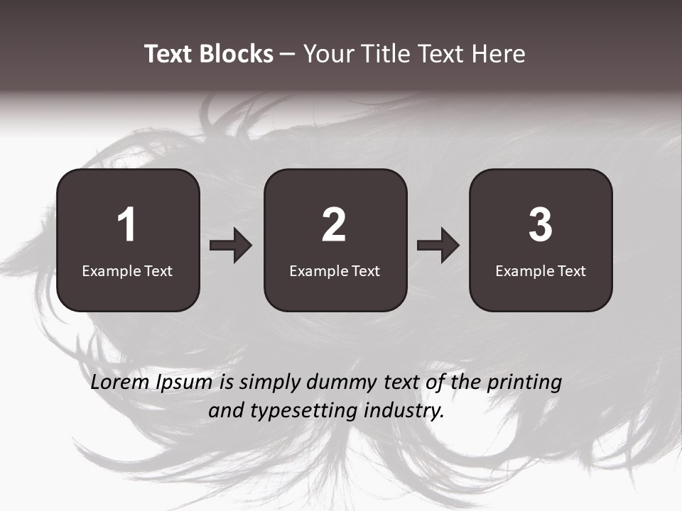 A Close Up Of A Black Hair On A White Background PowerPoint Template