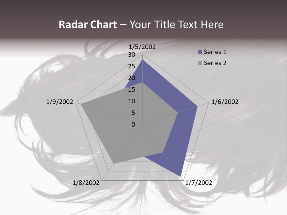 A Close Up Of A Black Hair On A White Background PowerPoint Template