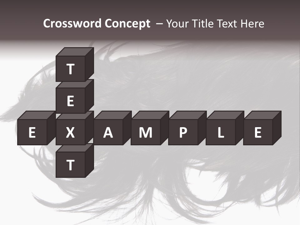 A Close Up Of A Black Hair On A White Background PowerPoint Template