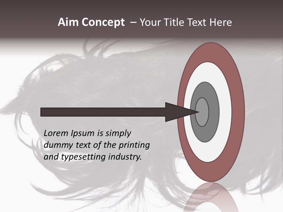 A Close Up Of A Black Hair On A White Background PowerPoint Template