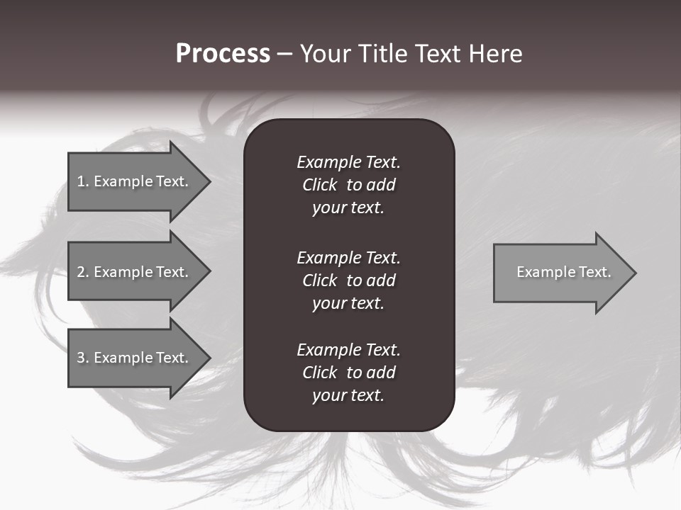 A Close Up Of A Black Hair On A White Background PowerPoint Template